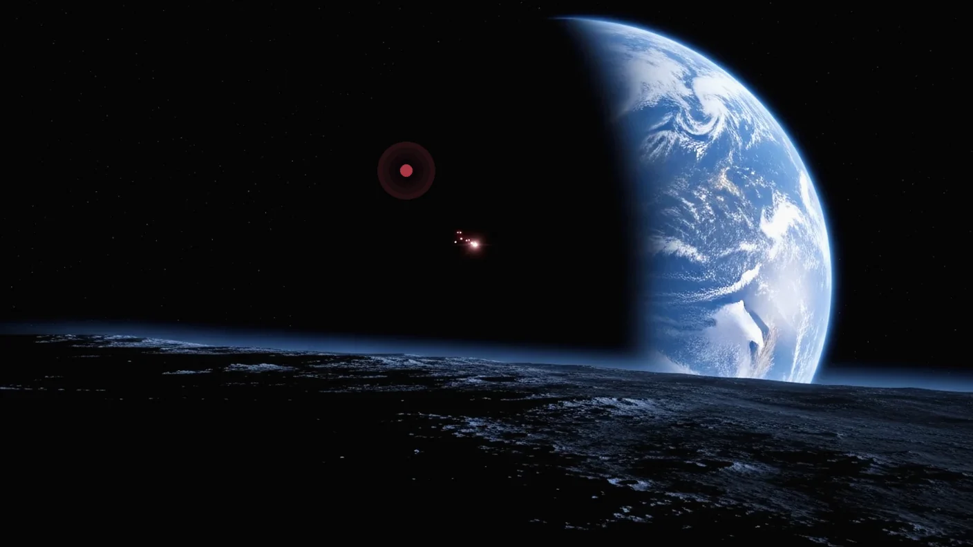 Apollo 12: světelné částice u Měsíce