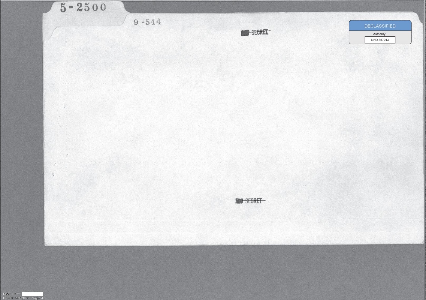 341 110677 Numerical File, 5-2500