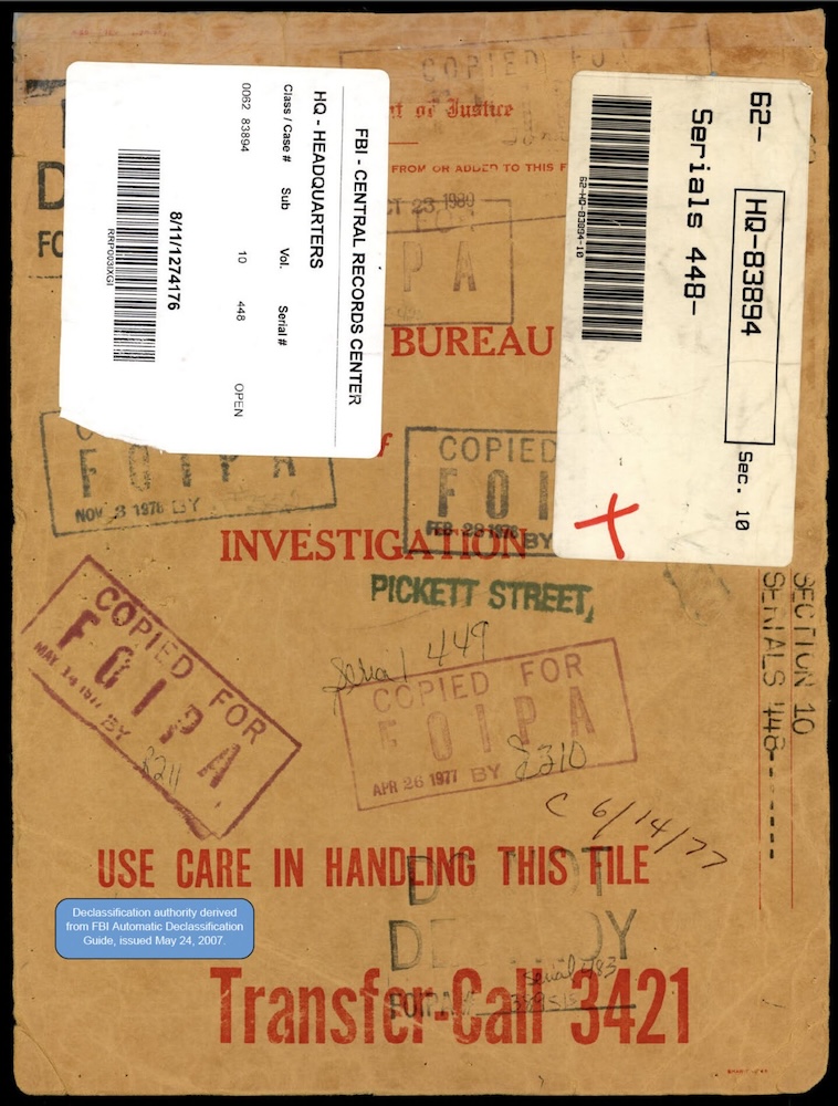 FBI spis 62-HQ-83894 — sekce 10