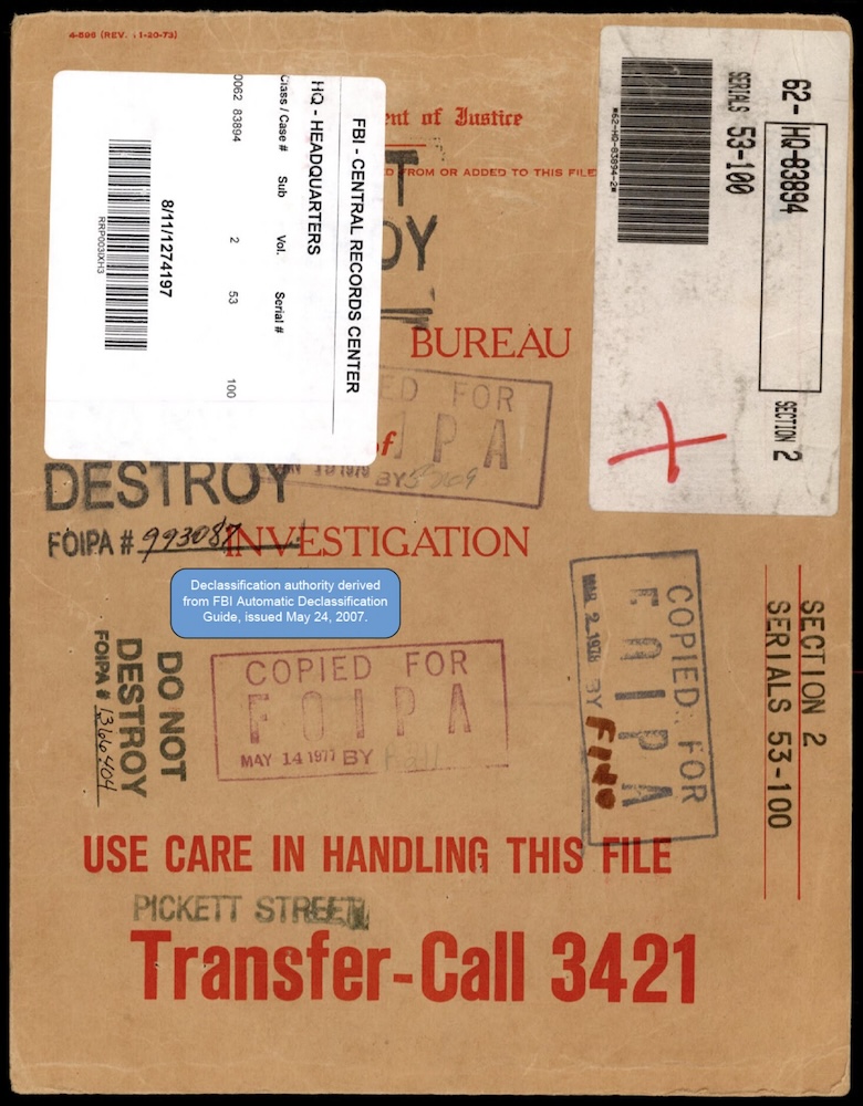 FBI spis 62-HQ-83894 — sekce 2