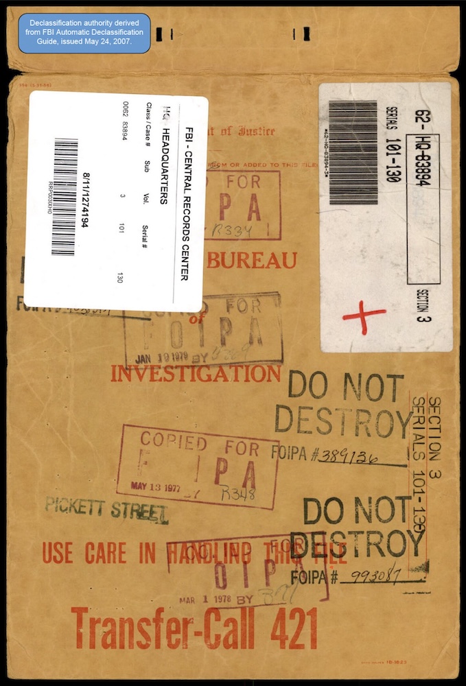 FBI spis 62-HQ-83894 — sekce 3