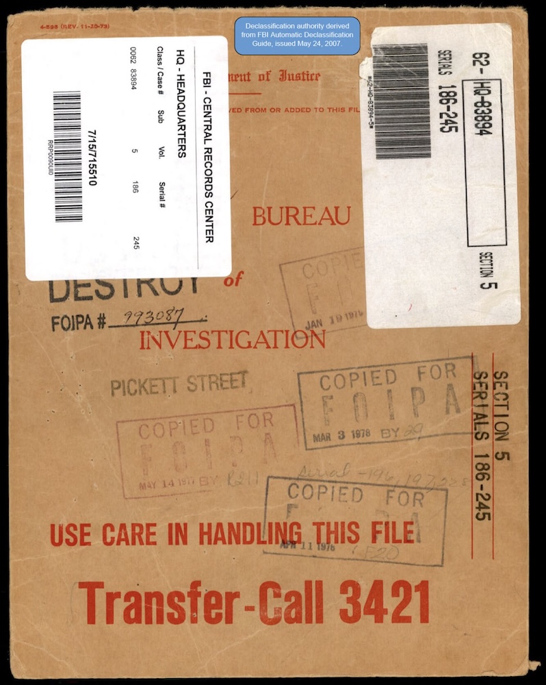 FBI spis 62-HQ-83894 — sekce 5