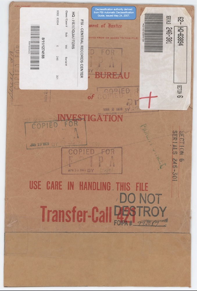 FBI spis 62-HQ-83894 — sekce 6