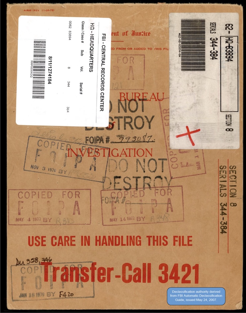 FBI spis 62-HQ-83894 — sekce 8