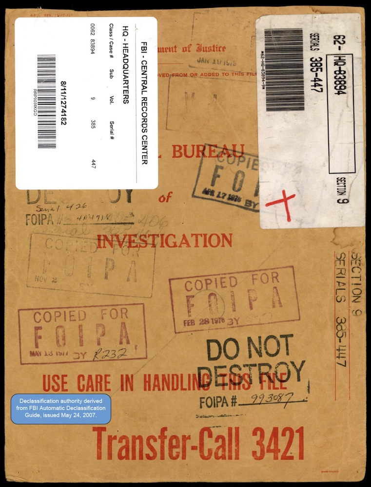FBI spis 62-HQ-83894 — sekce 9