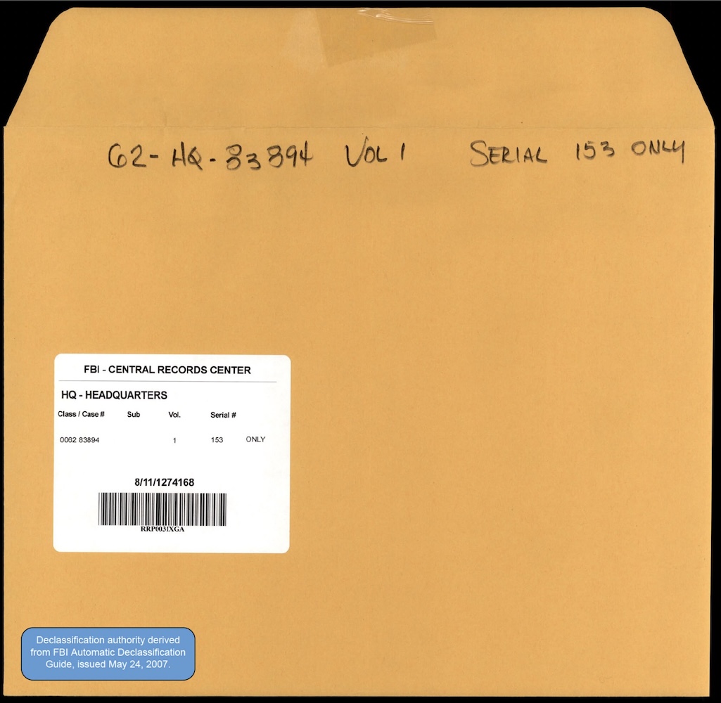 FBI spis 62-HQ-83894 — sekce 