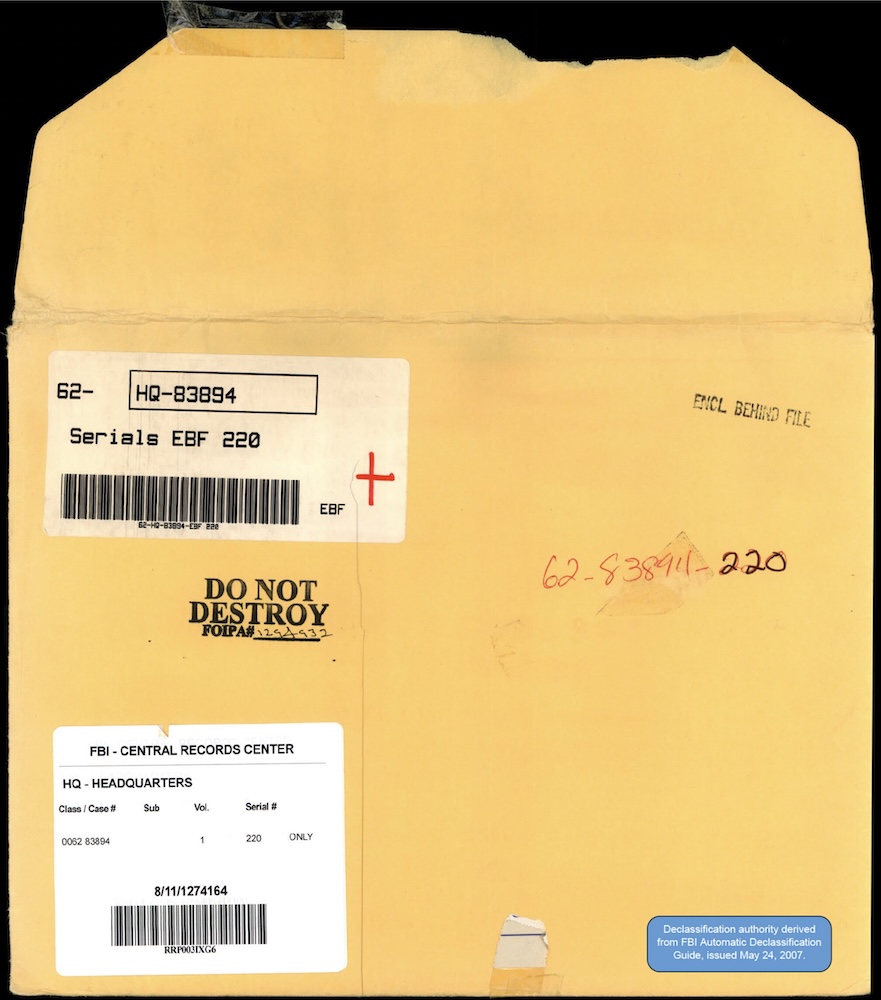 FBI spis 62-HQ-83894 — sekce 