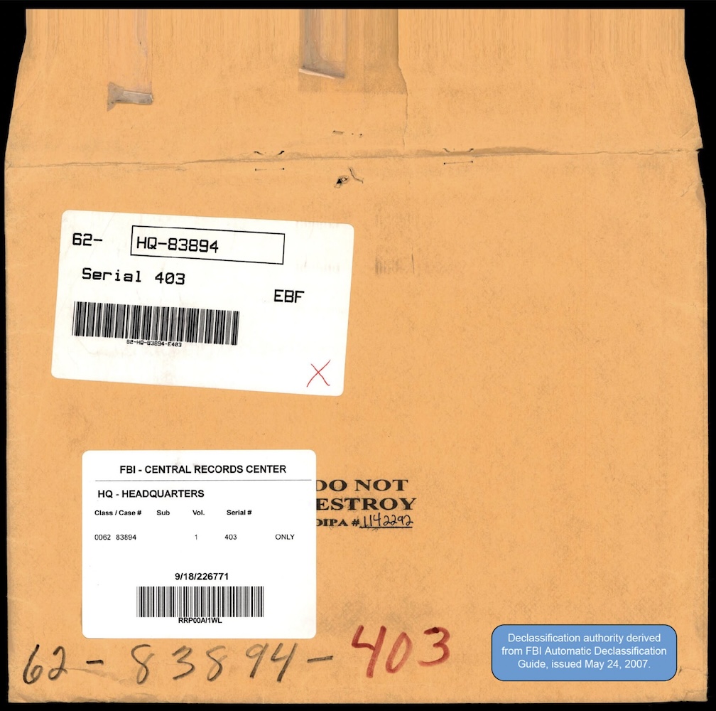 FBI spis 62-HQ-83894 — sekce 