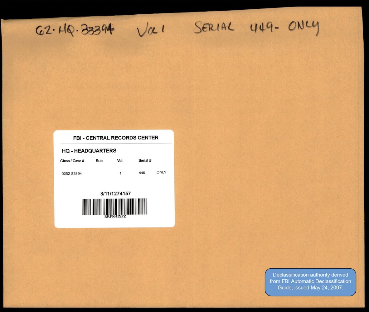 FBI spis 62-HQ-83894 — sekce 